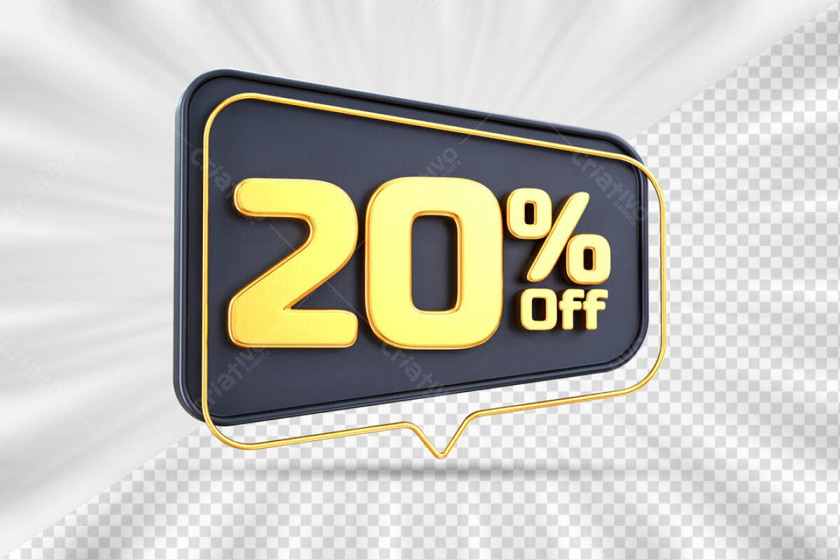 Banner 20% Off PSD Editável