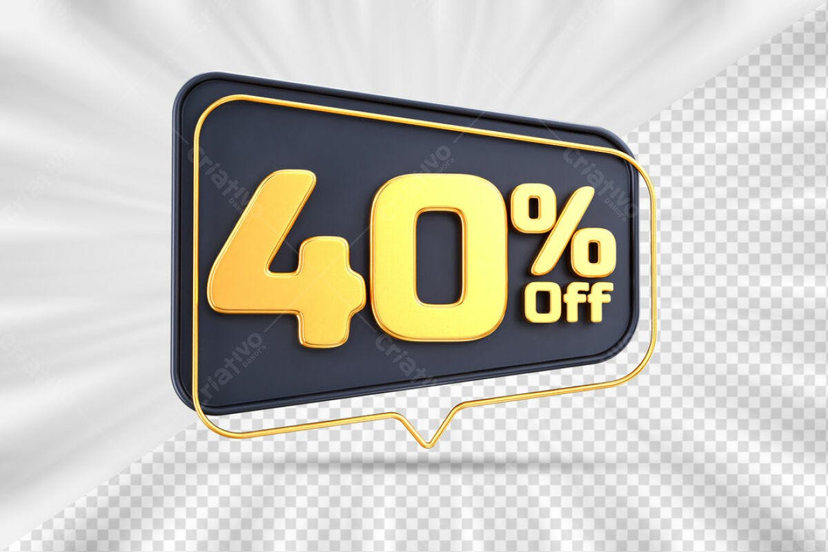 Banner 40% Off PSD Editável