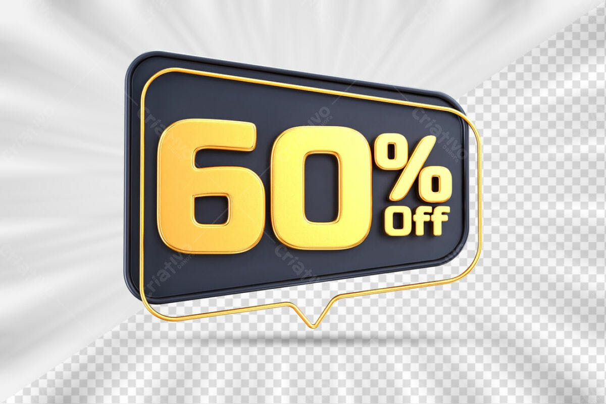 Banner 60% Off PSD Editável