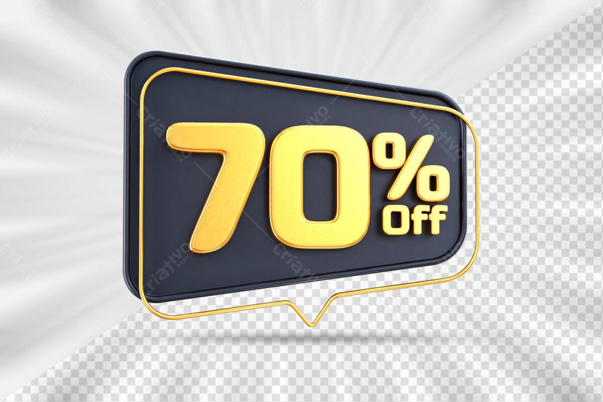 Banner 70% Off PSD Editável