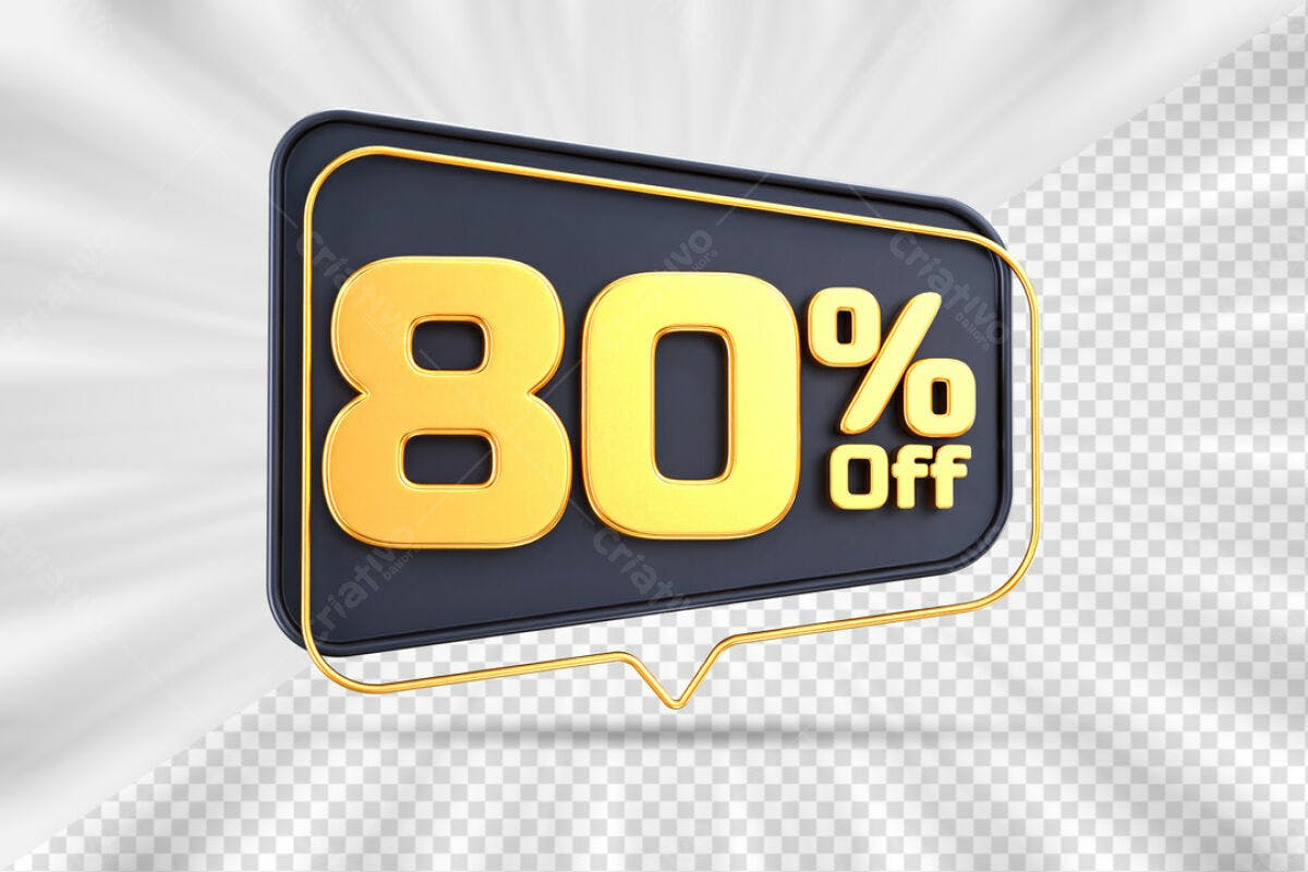 Banner 80% Off PSD Editável