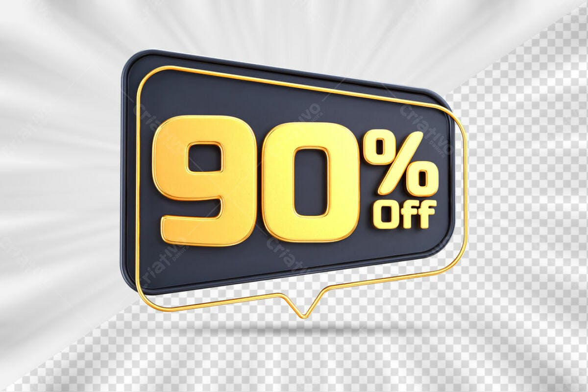 Banner 90% Off PSD Editável