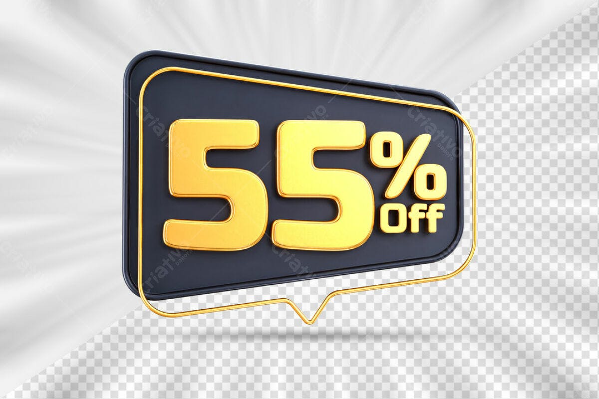 Banner 55% Off PSD Editável