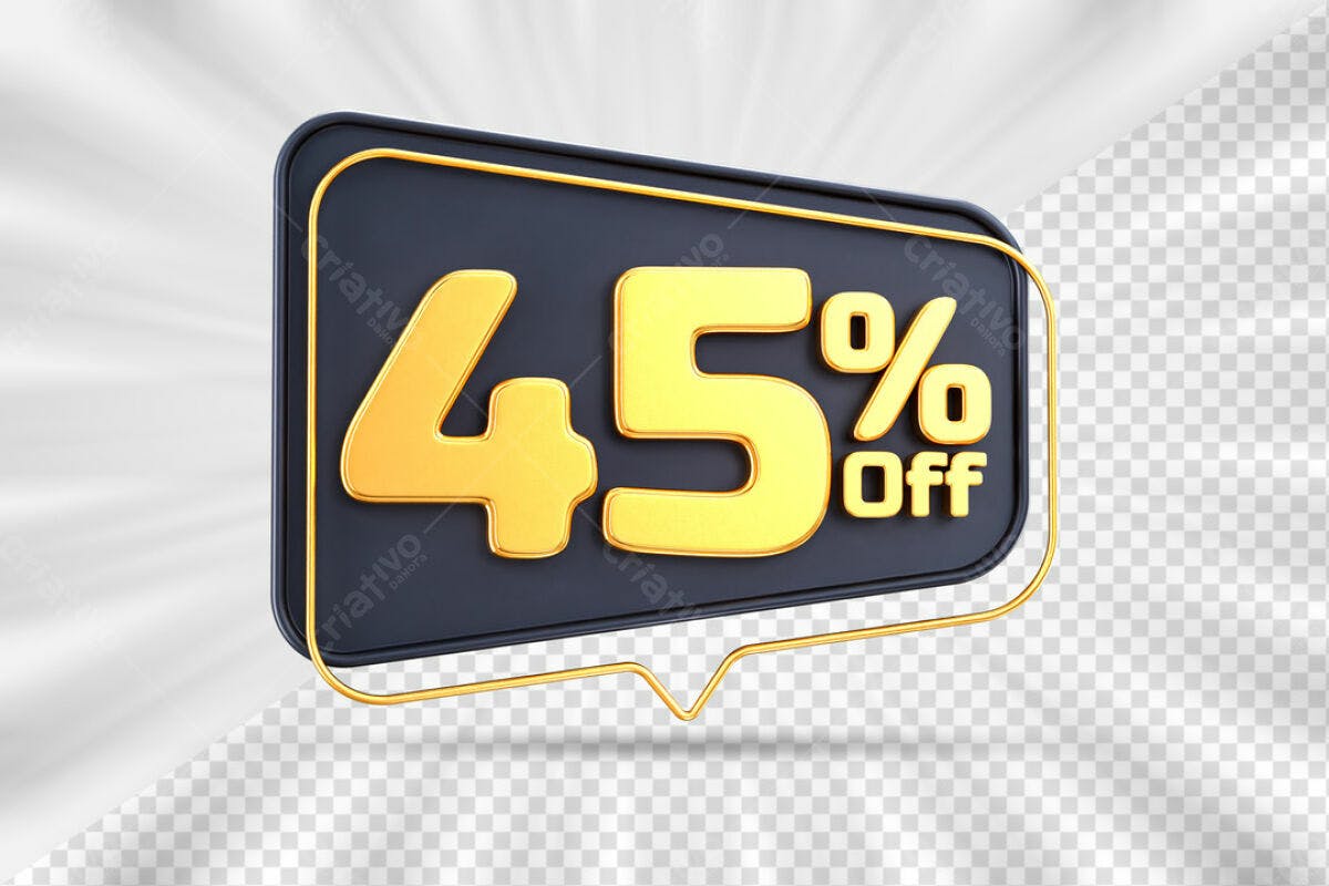 Banner 45% Off PSD Editável