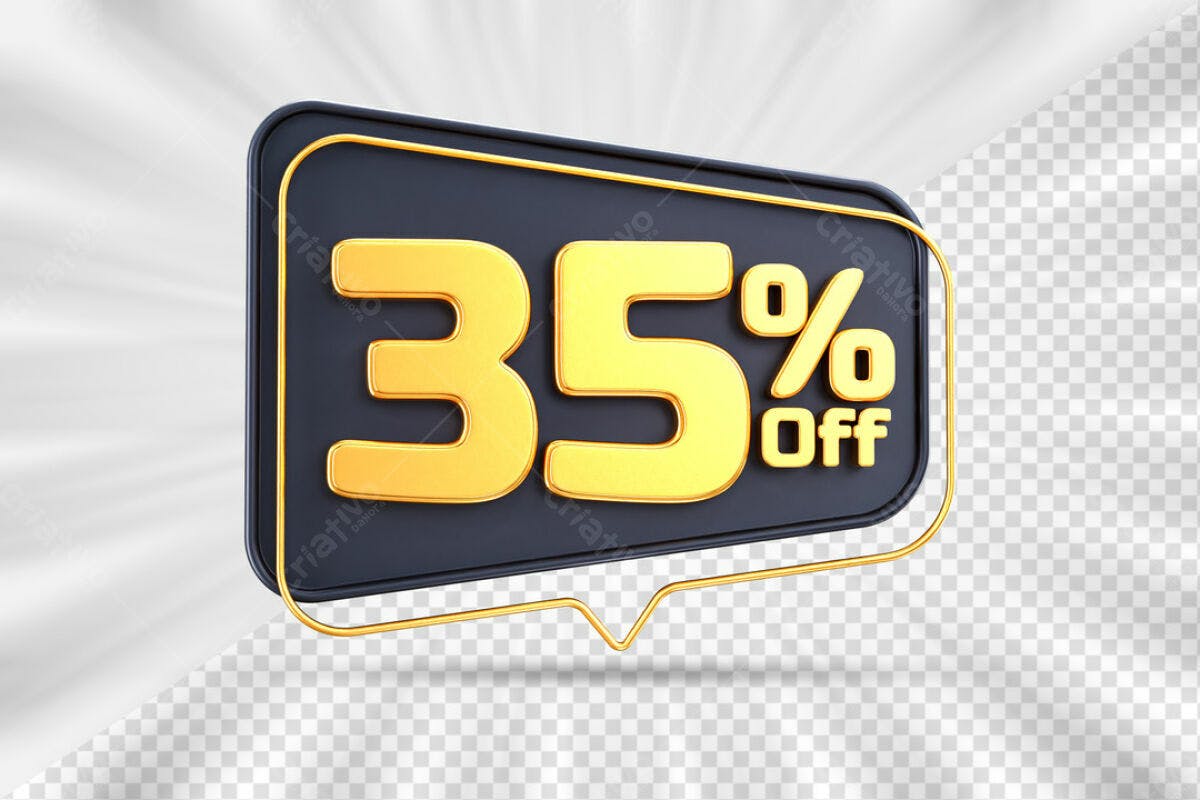 Banner de Desconto 35% Off PSD Editável