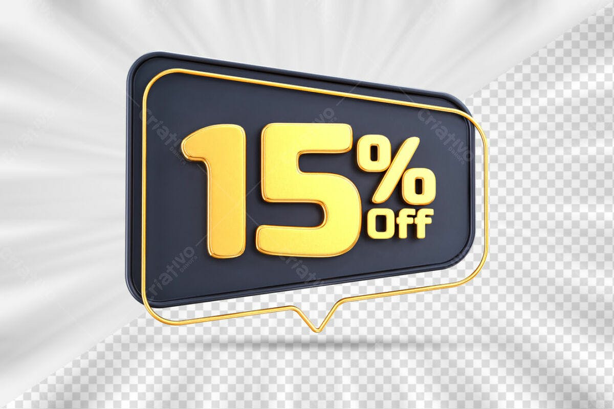 Banner 15% Off PSD Editável