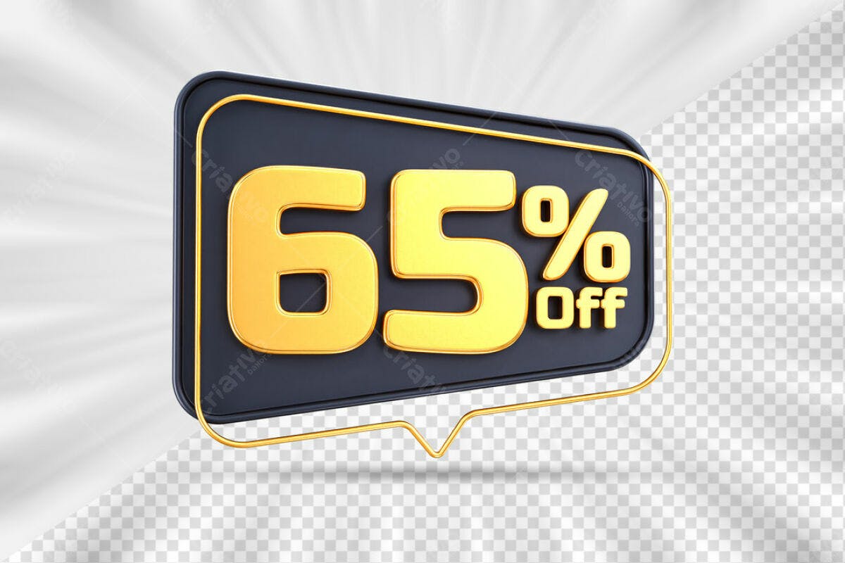 Banner 65% Off PSD Editável