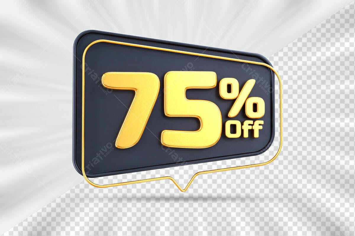 Banner 75% Off PSD Editável