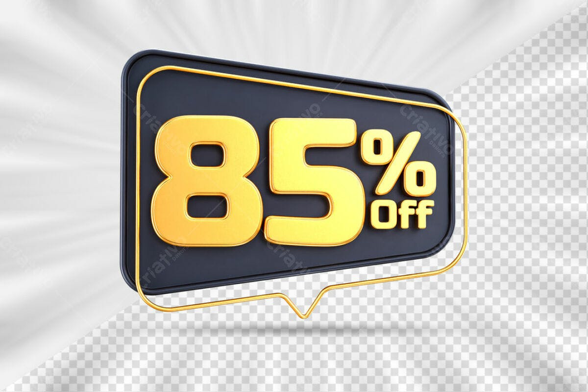Banner 85% Off PSD Editável