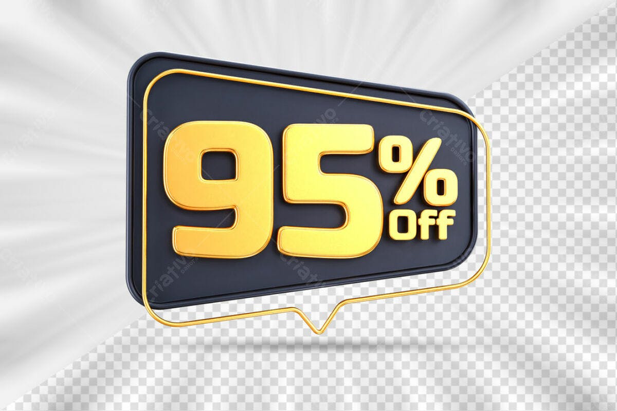 Banner 95% Off PSD Editável