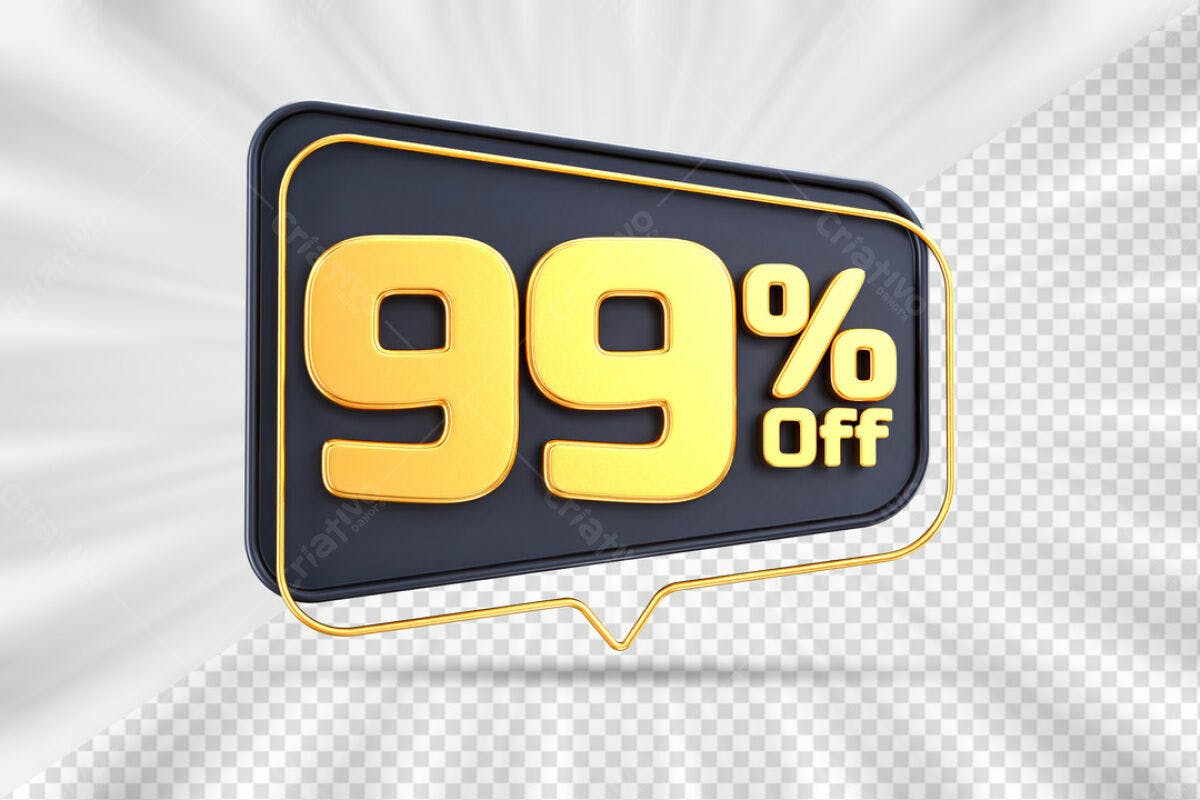 Banner 99% Off PSD Editável