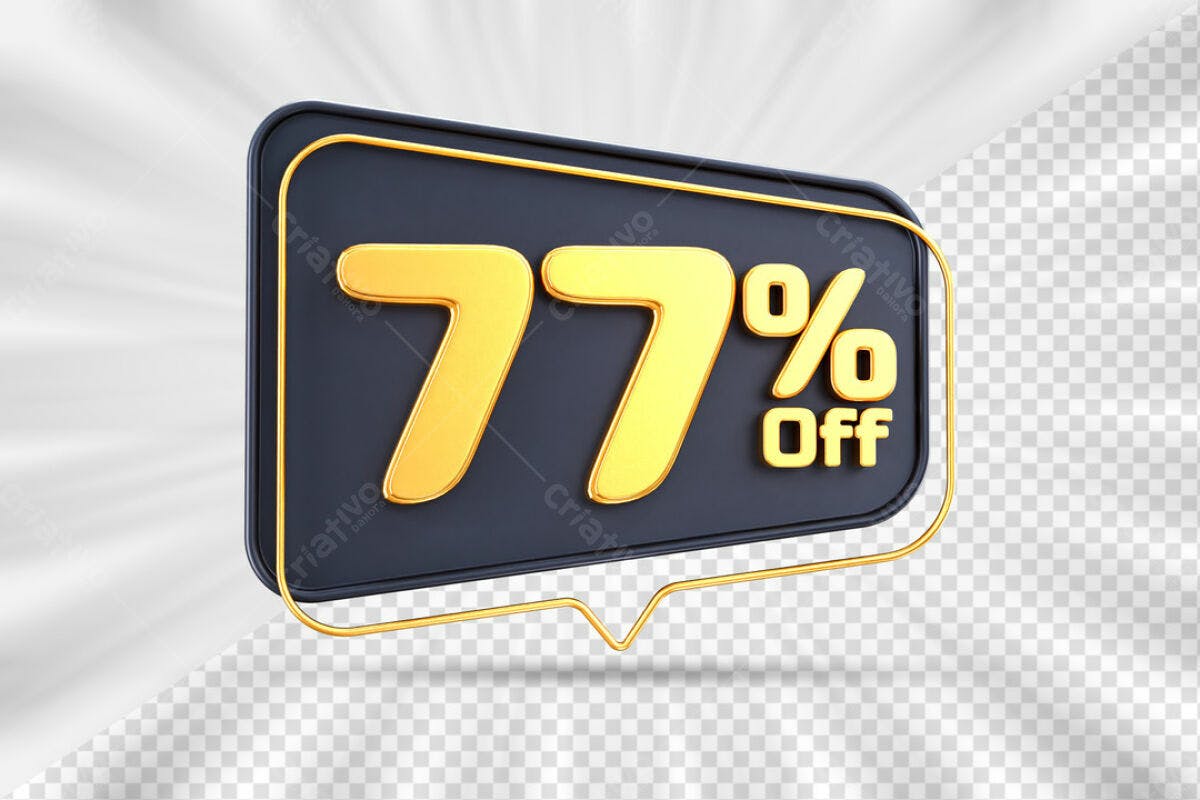 Banner 77% Off PSD Editável