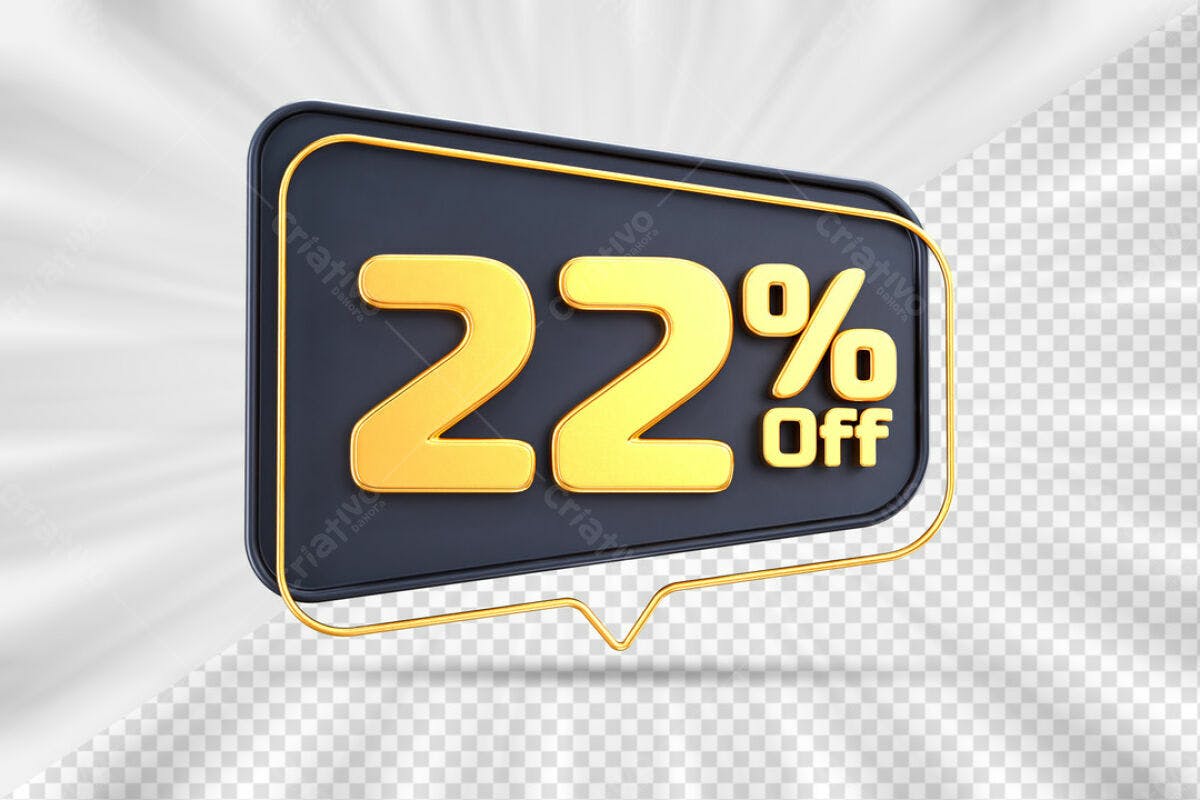 Banner 22% Off PSD Editável