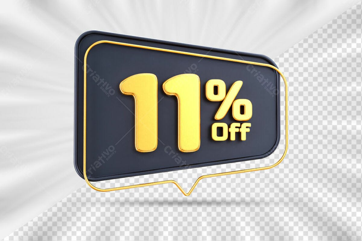Banner 11% Off PSD Editável