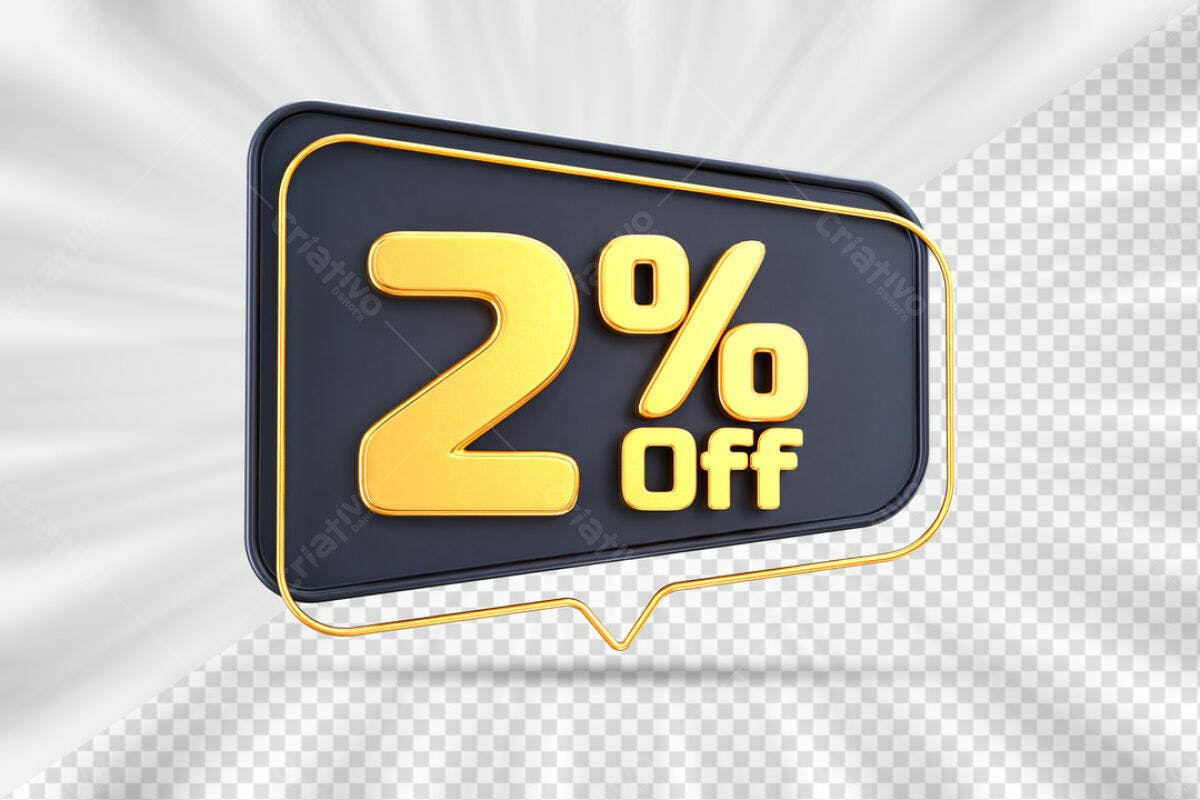 Banner 2% Off PSD Editável