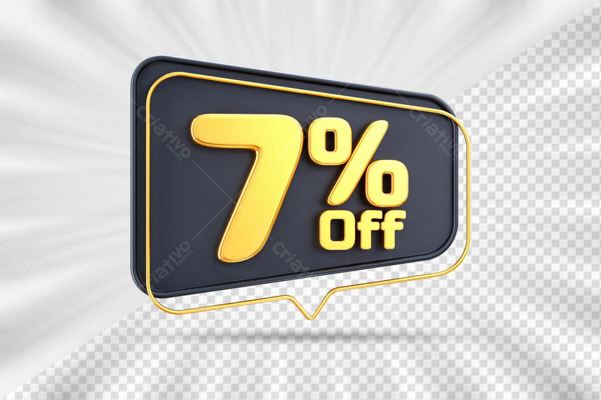 Banner 7% Off PSD Editável