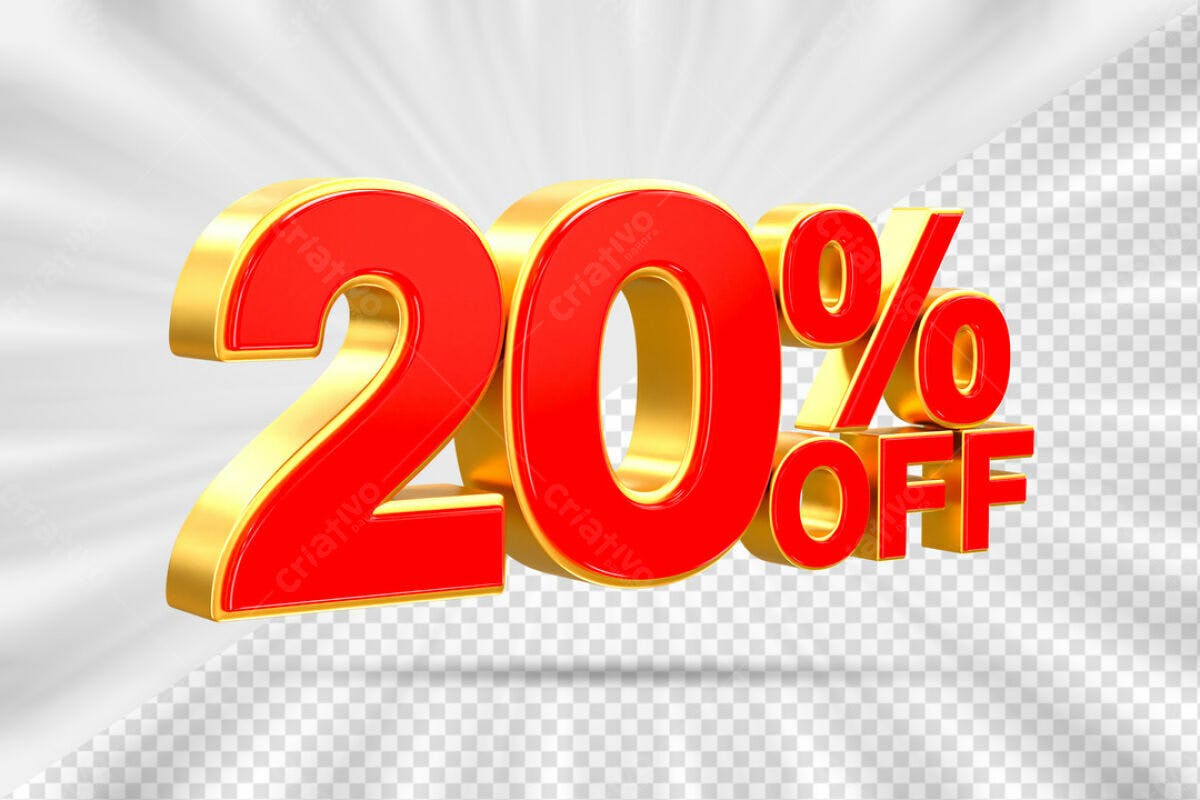Kit de Elementos 20% OFF PSD Editável
