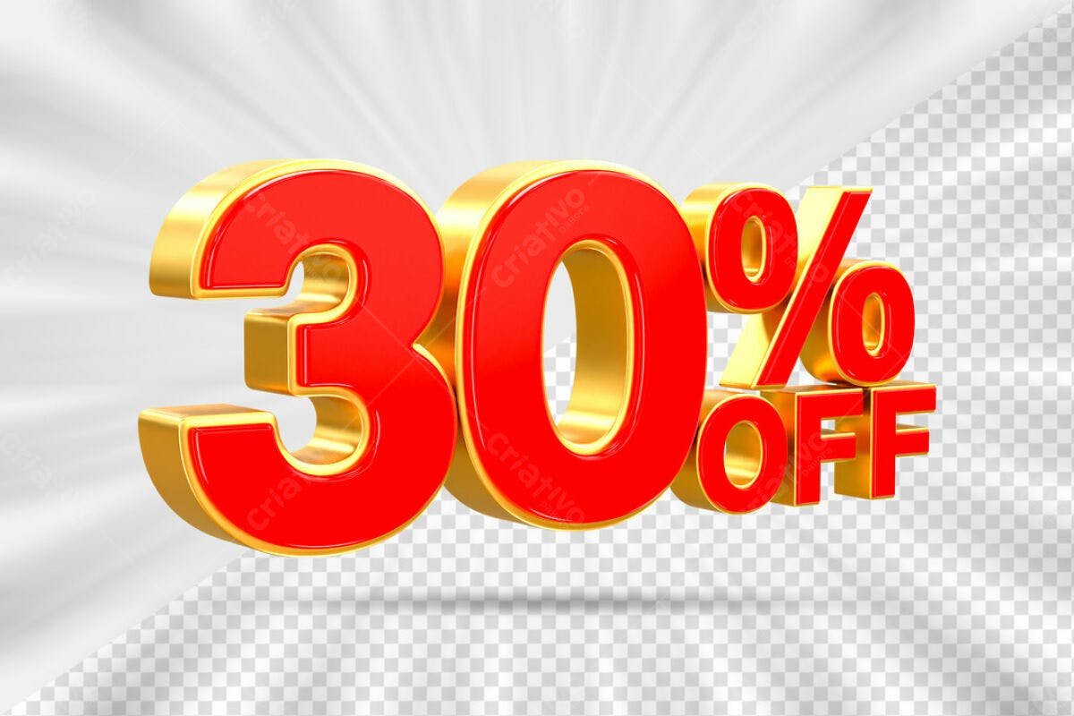 Banner 30% OFF PSD Editável
