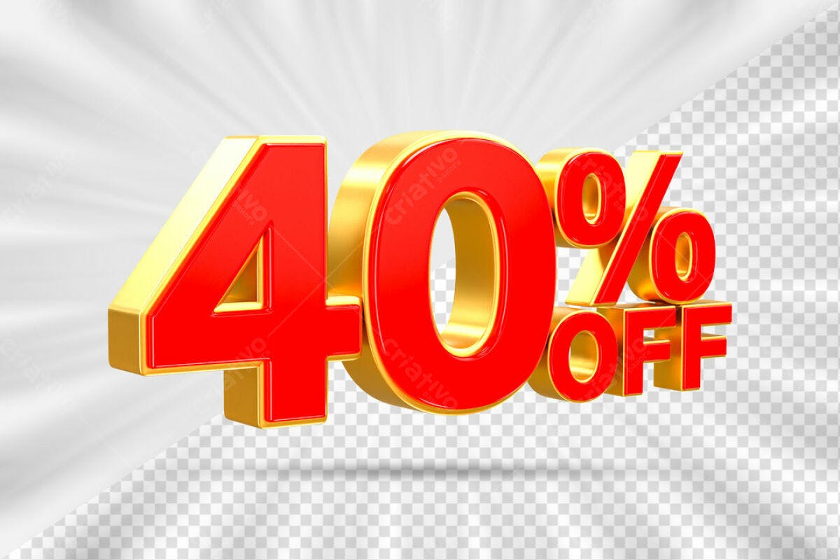 Design de Promoção 40% OFF PSD Editável