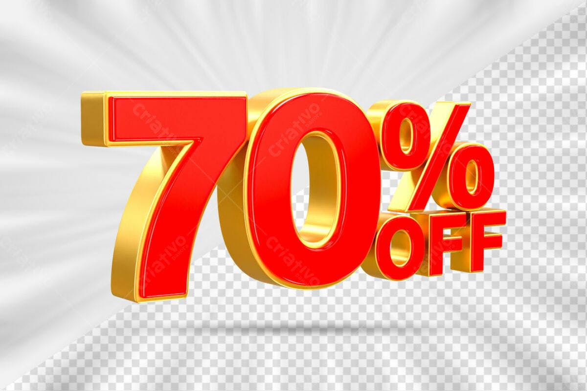 Kit de Elementos 70% OFF PSD Editável