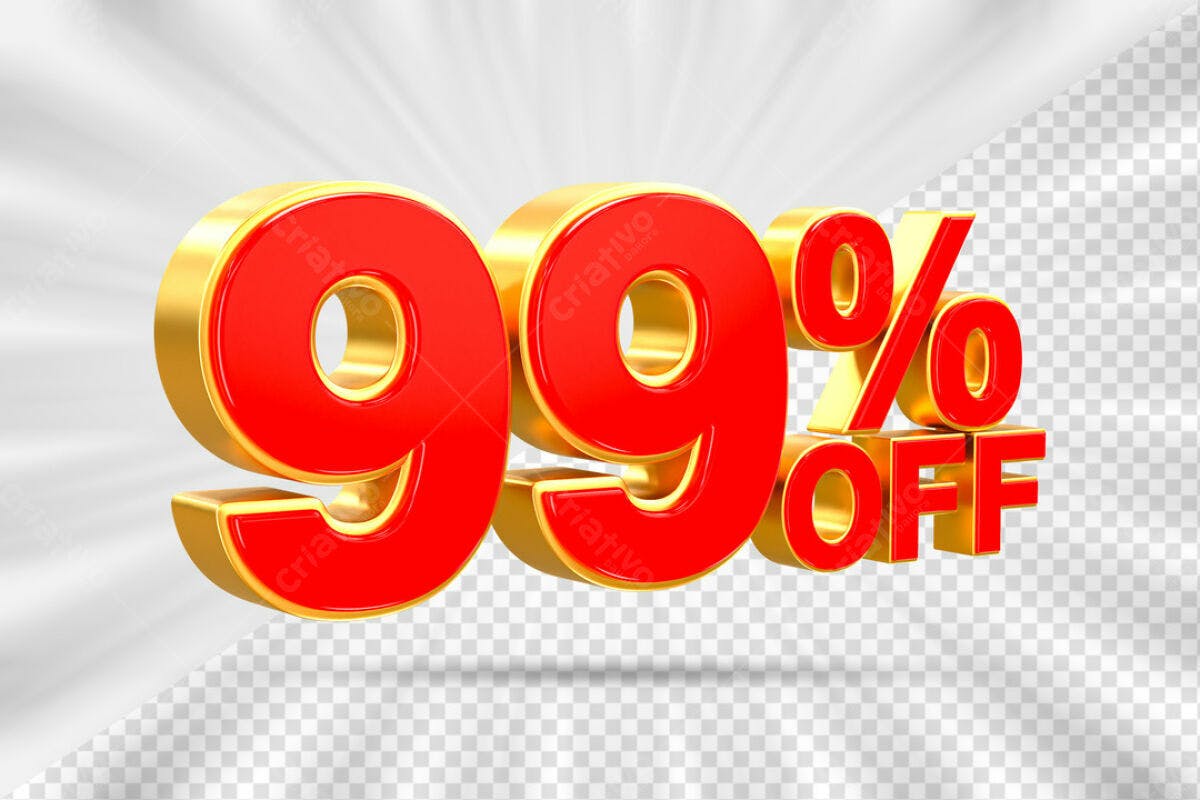 Banner 99% Off PSD Editável