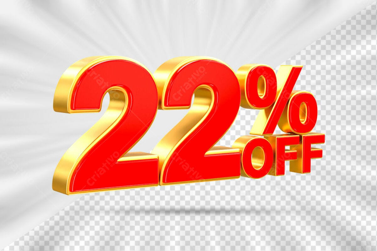 Elemento 3D 22% OFF PSD Editável