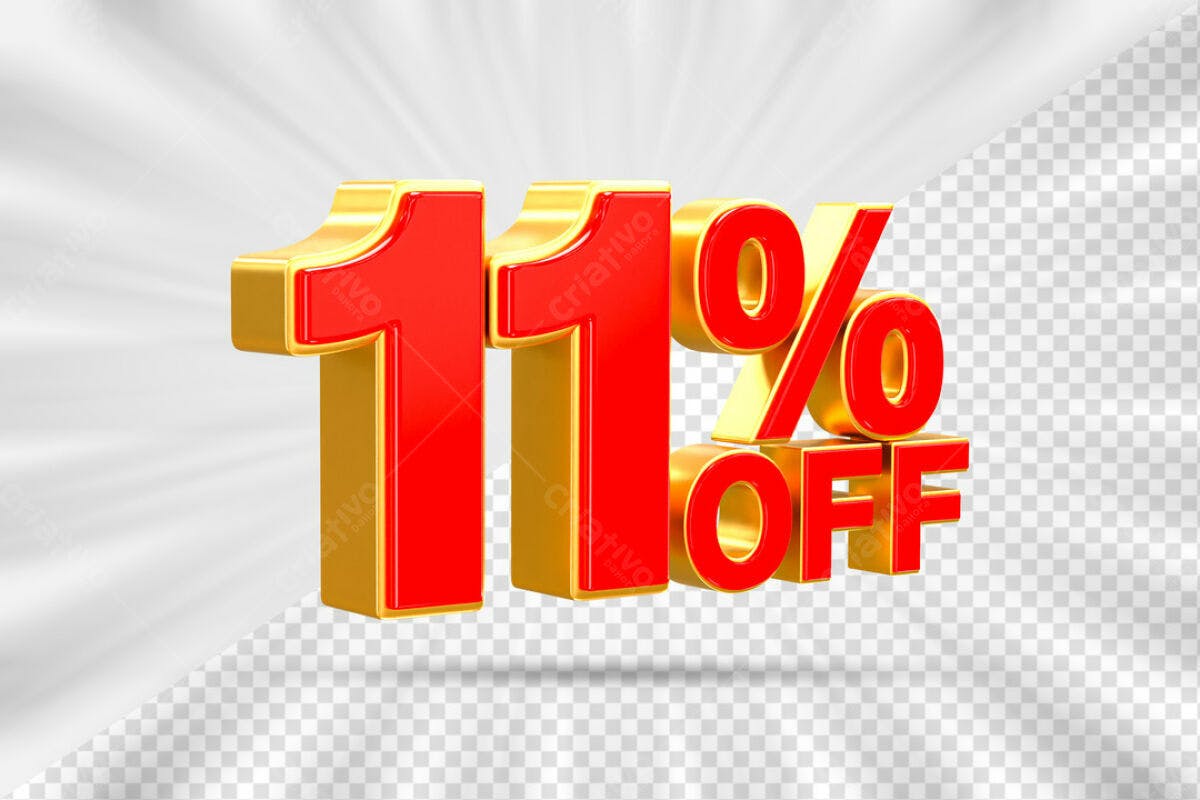 Banner 11% Off PSD Editável