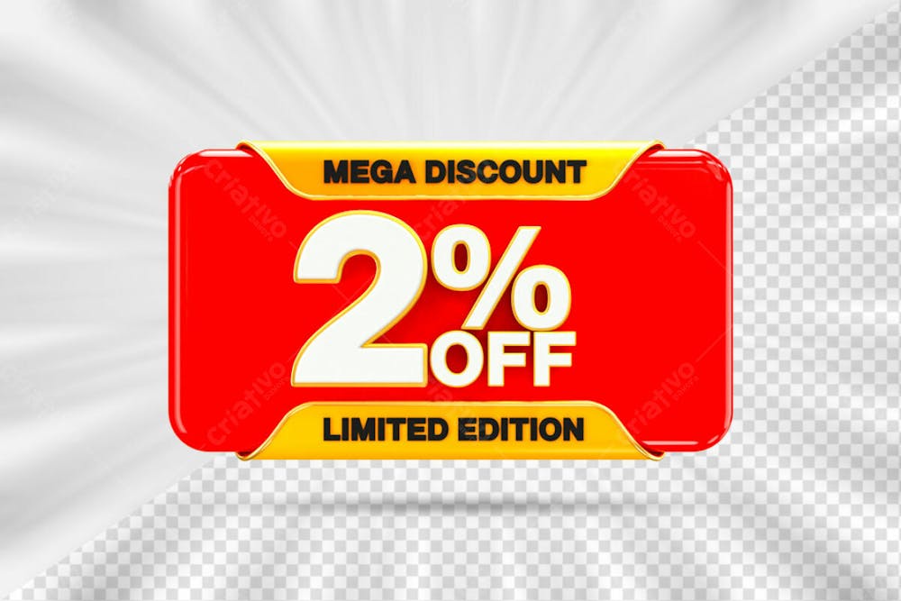 3. Discount Sale Tags 3D Number Concept Discount Promotion Sale