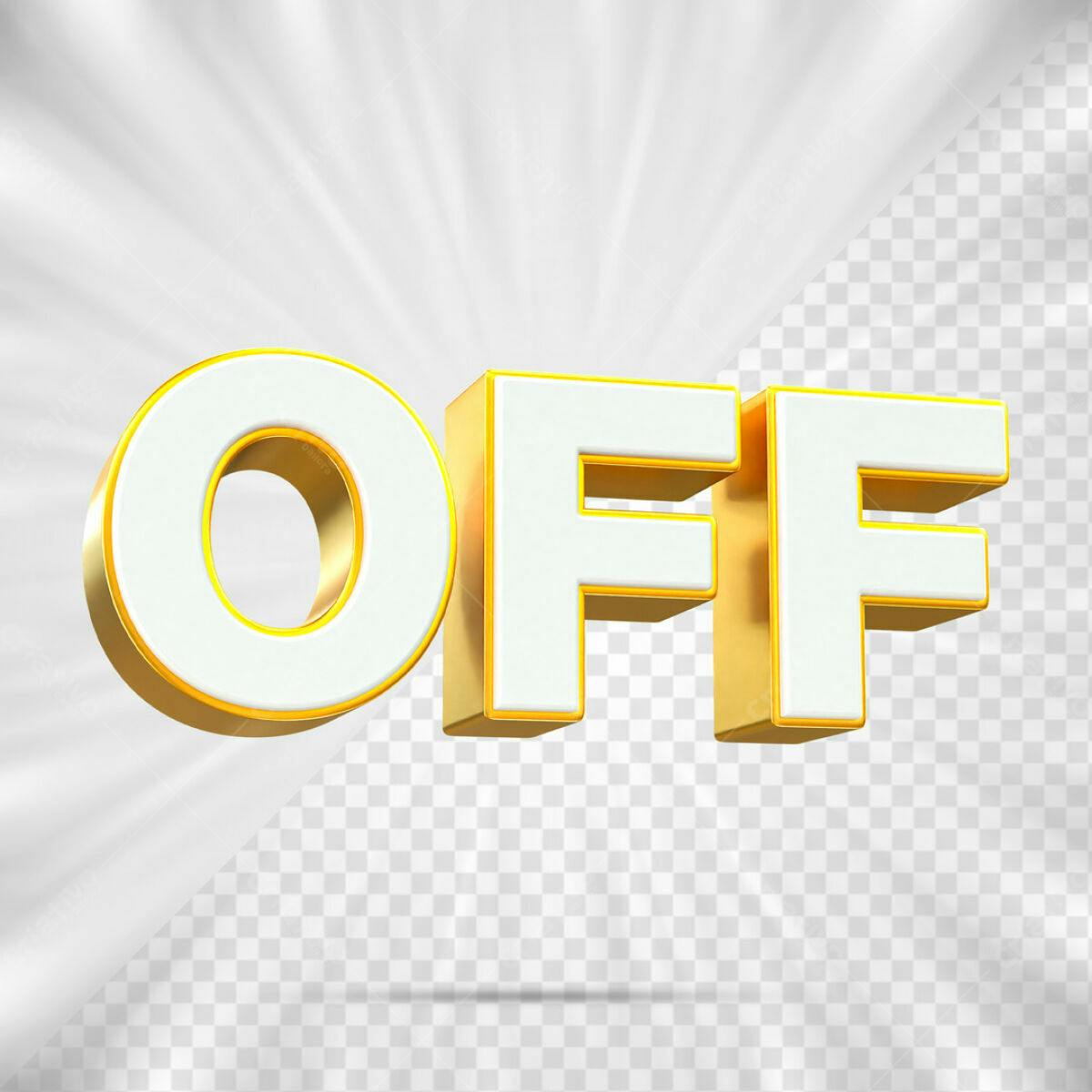 Elementos 3D para Promoção OFF PSD Editável