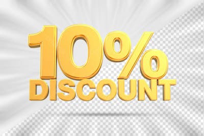 3. Discount Sale Tags 3D Number Concept Discount Promotion Sale