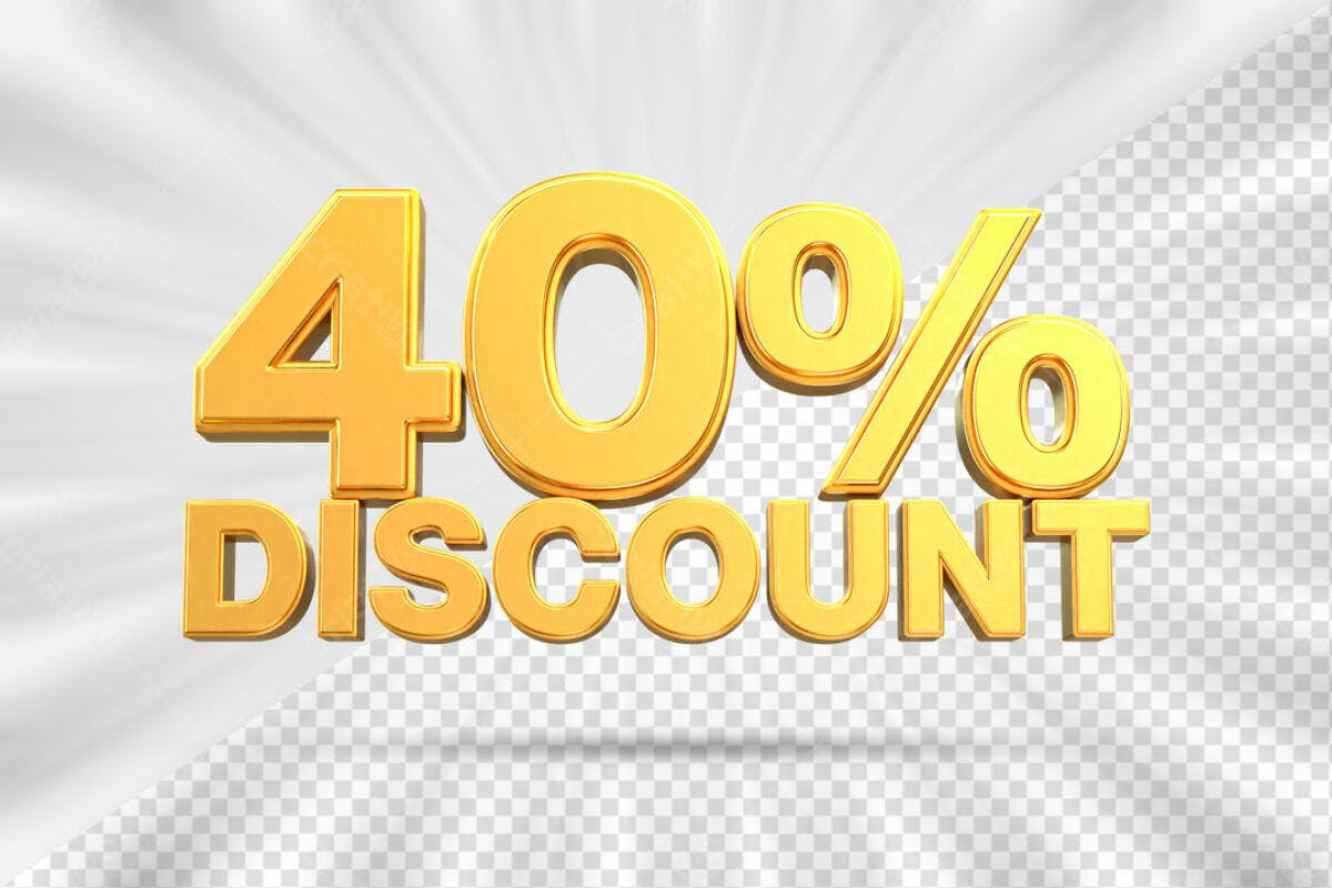 Kit Promocional 40% Desconto PSD Editável