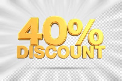 3. Discount Sale Tags 3D Number Concept Discount Promotion Sale