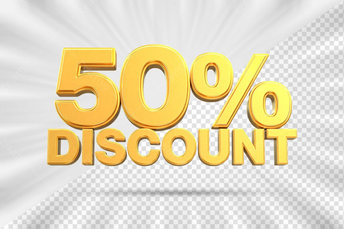 Kit de Promoção 50% Desconto PSD Editável