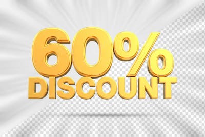 3. Discount Sale Tags 3D Number Concept Discount Promotion Sale