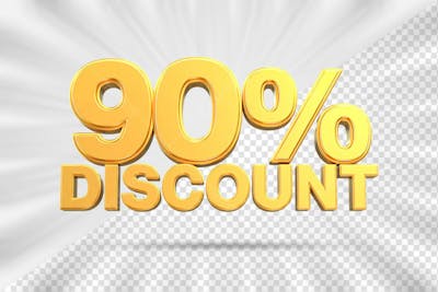 3. Discount Sale Tags 3D Number Concept Discount Promotion Sale
