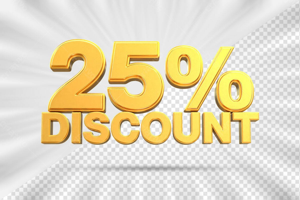 Banner 25% Desconto PSD Editável