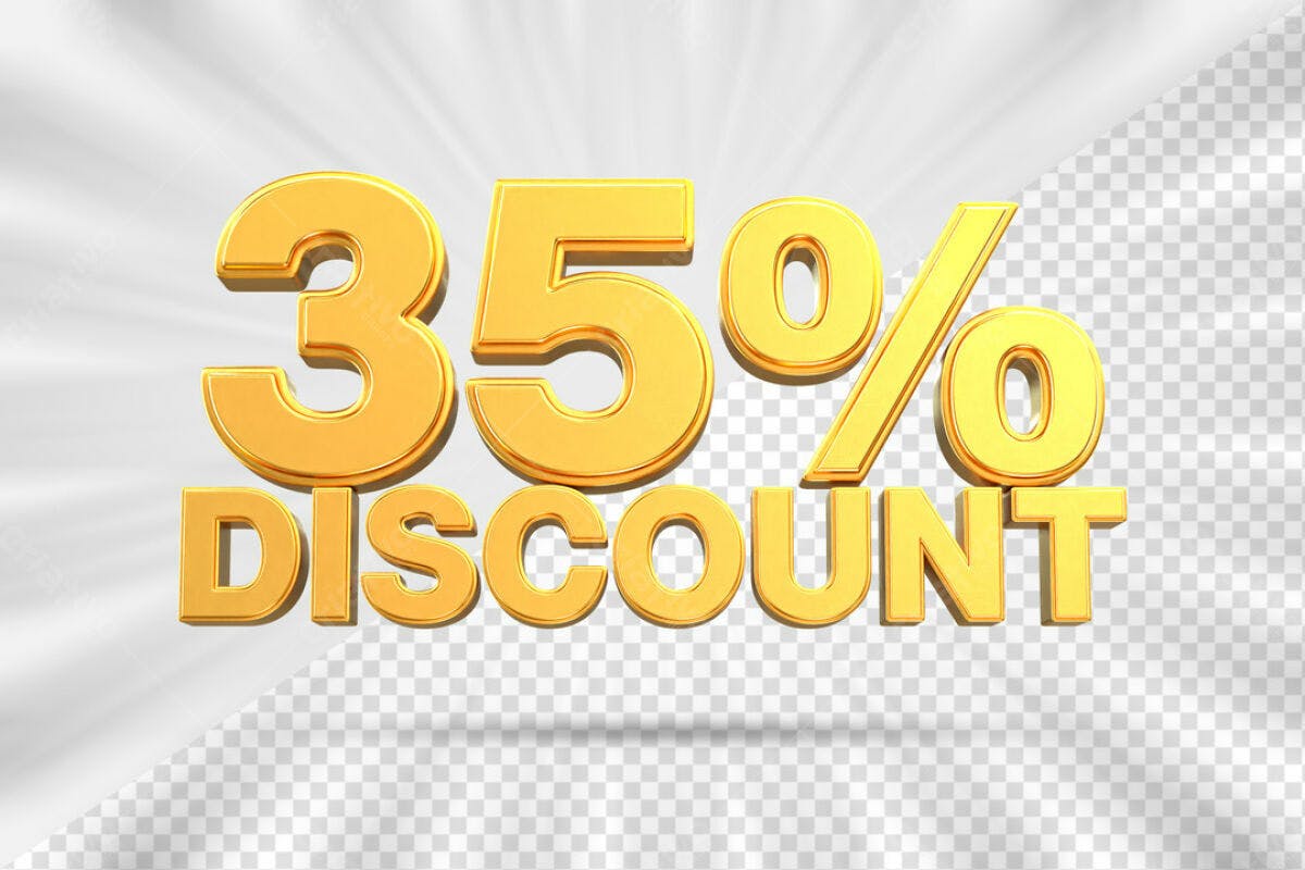 Design 35% Desconto PSD Editável