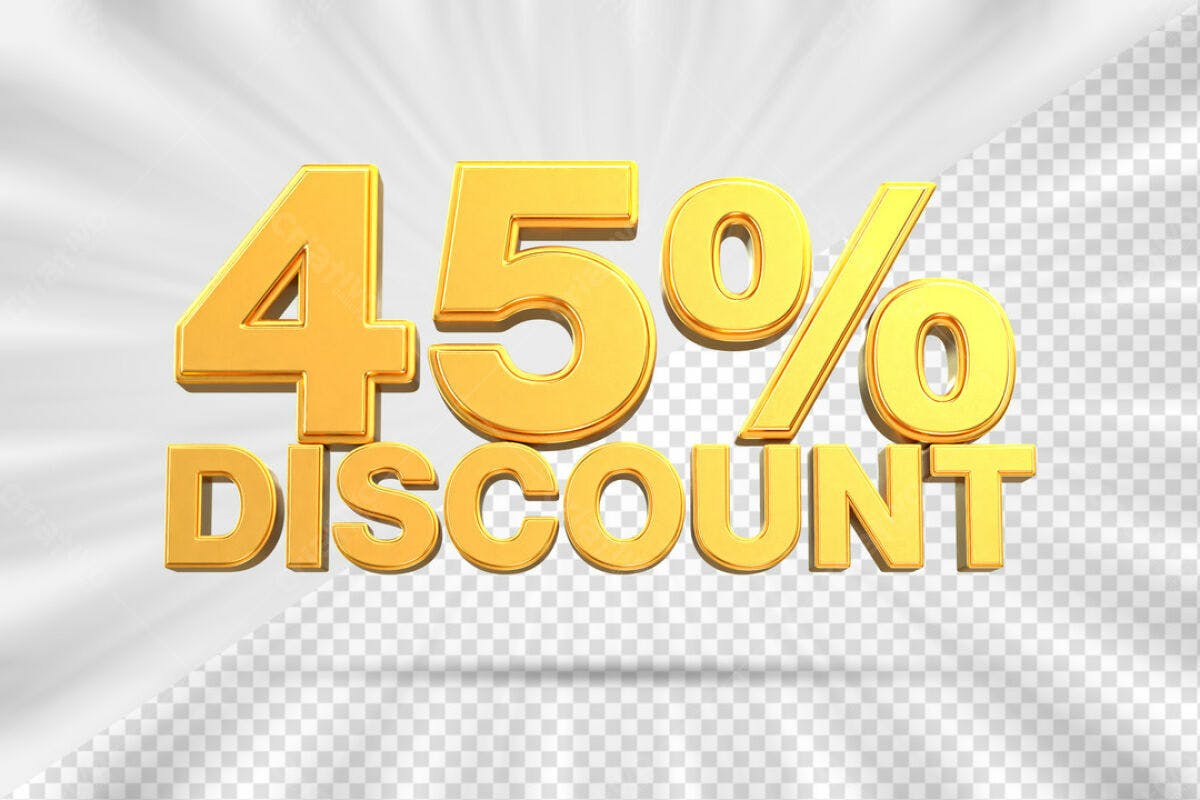 Kit Promocional 45% Desconto PSD Editável