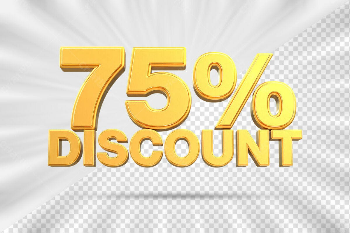 Pack de Descontos 75% PSD Editável