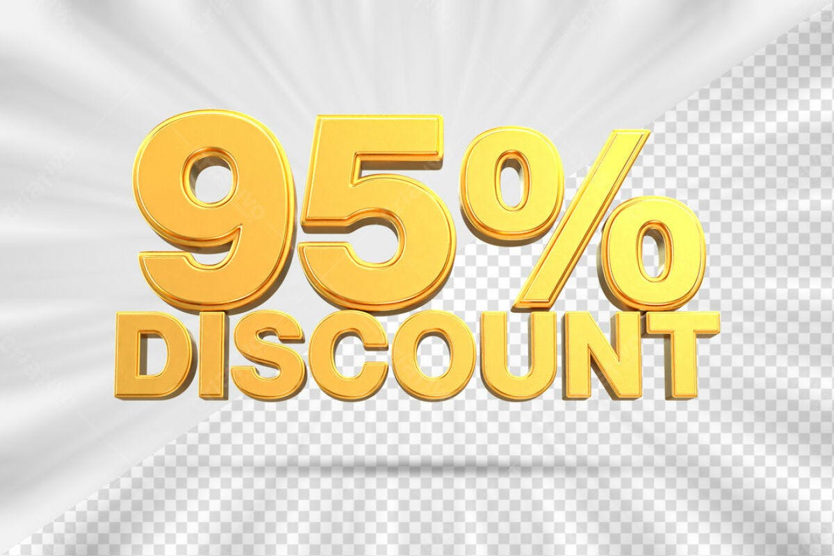 Banner 95% Desconto PSD Editável