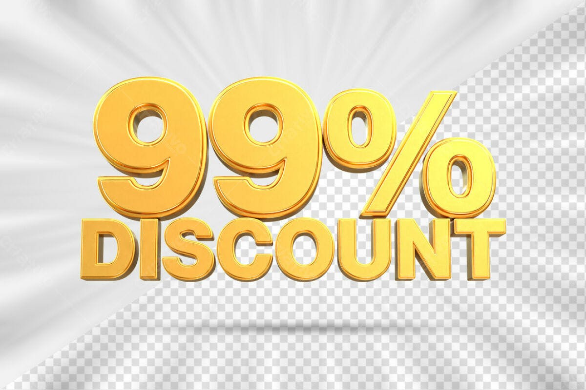 Banner 99% Desconto PSD Editável