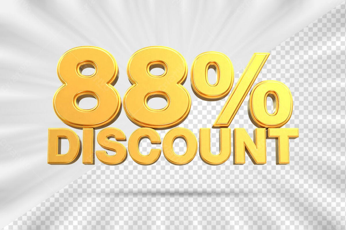 Banner 88% Desconto PSD Editável