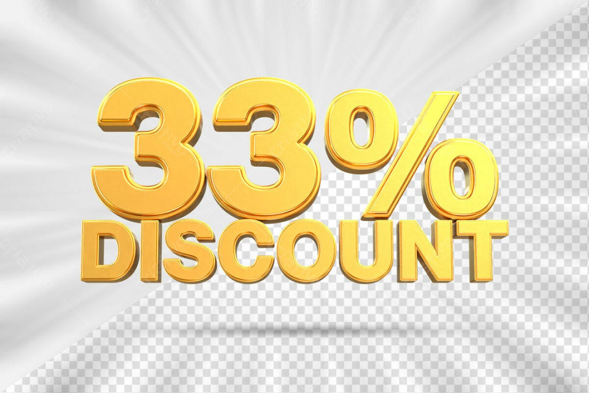 Banner 33% Desconto PSD Editável