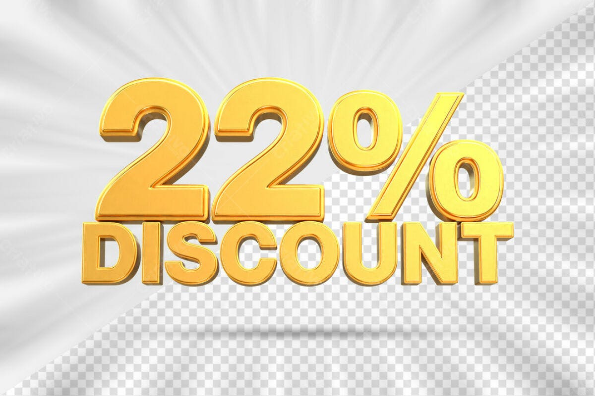PSD para Promoção de Desconto 22% Editável