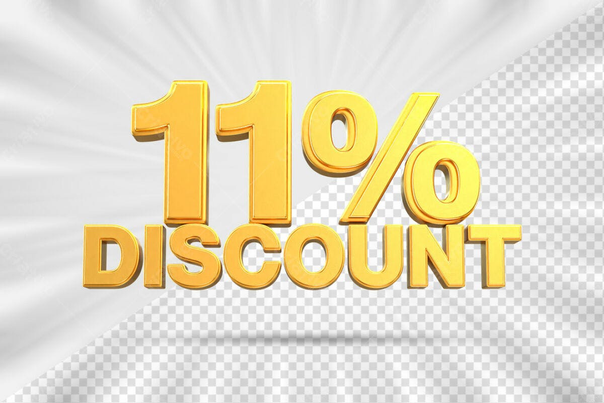 Banner 11% Desconto PSD Editável