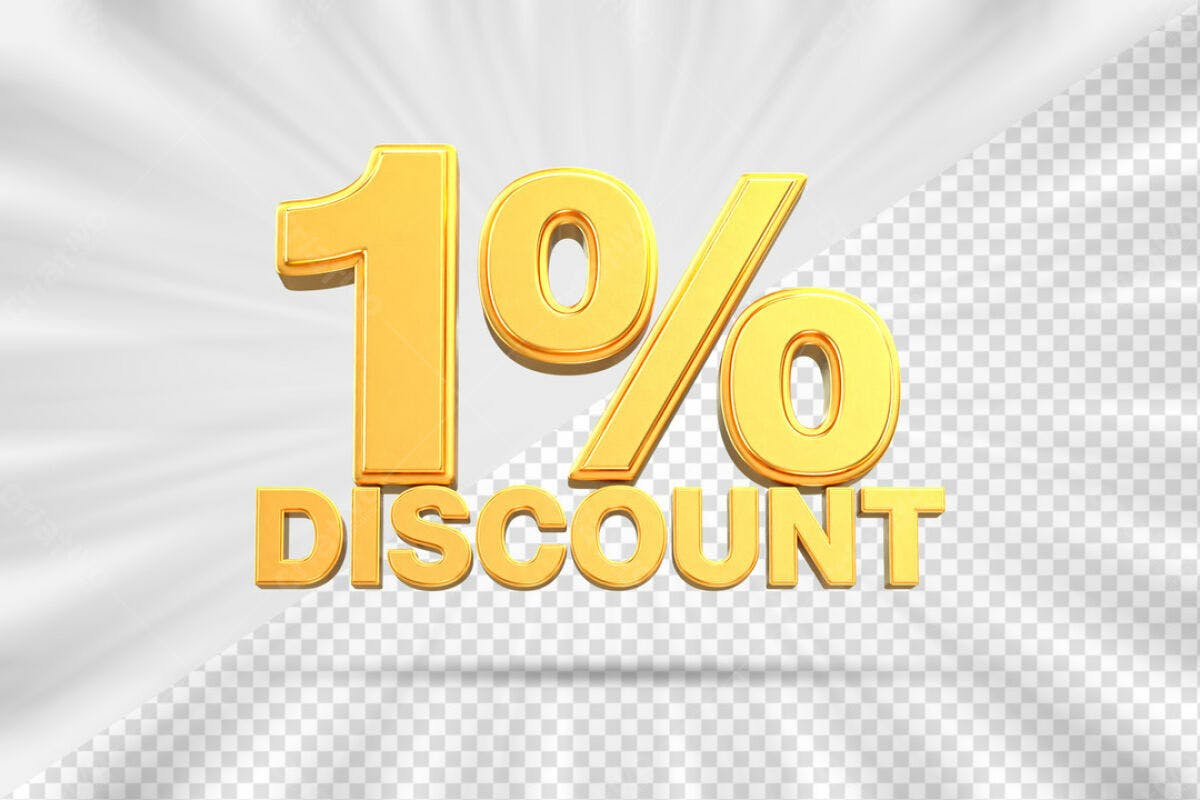 Banner 1% Desconto PSD Editável