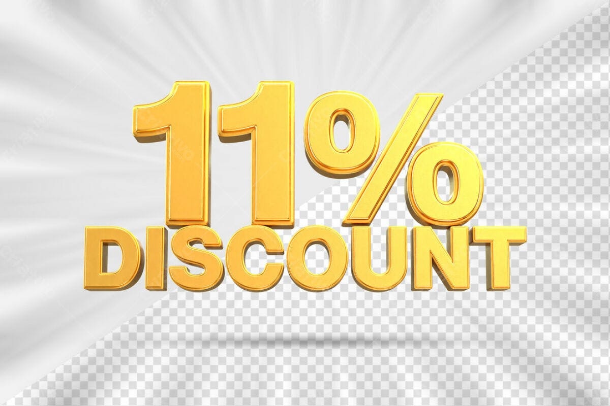 Banner 11% Desconto PSD Editável