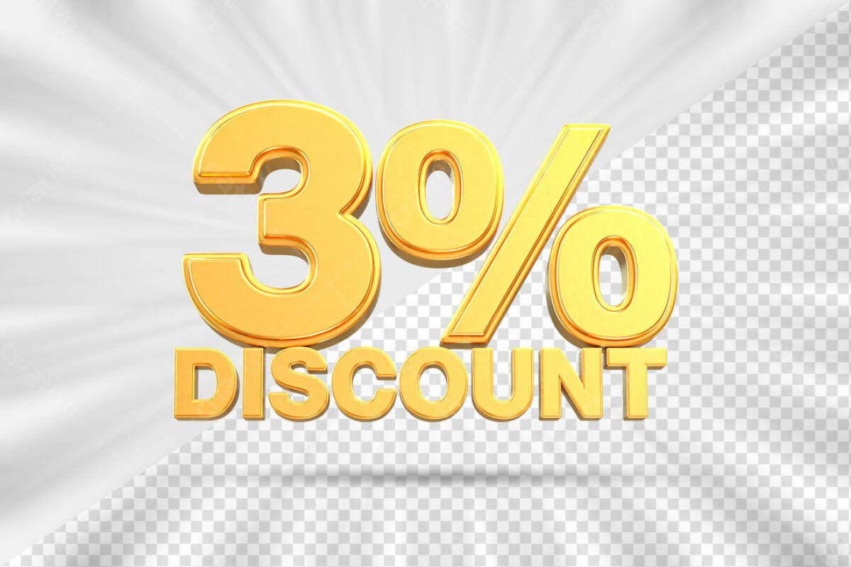 Banner 3% de Desconto PSD Editável