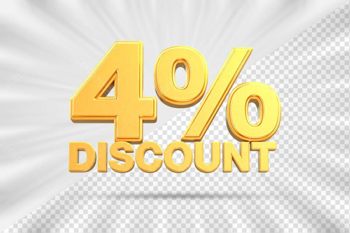 Pack de Descontos 4% PSD Editável