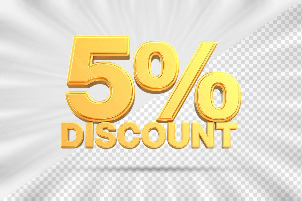 Banner 5% Desconto PSD Editável